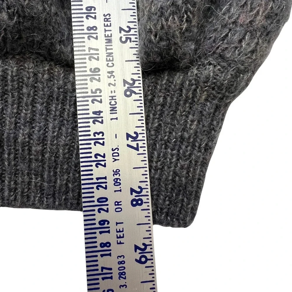 Free People Gray Deep V-Neck Sweater‎ Women's Small Alpaca Blend Soft Knit